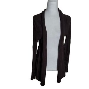 Eileen Fisher Black Open Front Cardigan